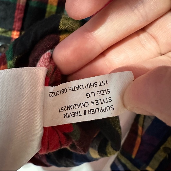 CHAPS heavy weight plaid button up shirt gorgeous plaid rich colours - Picture 6 of 12